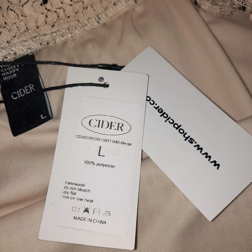 Cider Beige Tweed Mini Skirt with Black Speck - Picture 6 of 6